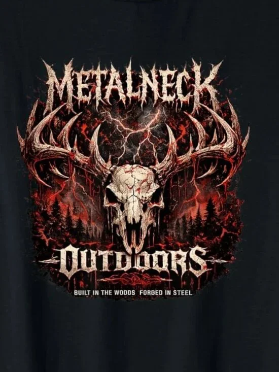 Metalneck Outdoors Deer Skull T-Shirt  249 - Picture 2 of 4